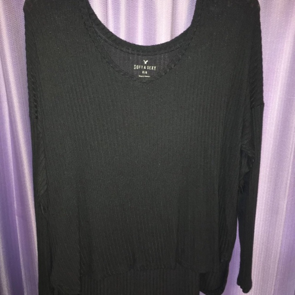 American Eagle Soft And Sexy Navy Long Sleeve